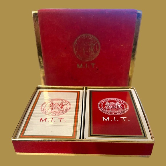 massachusetts institute of technology Vtg Playing Cards Sealed Tax Stamp M.I.T - Picture 7 of 8